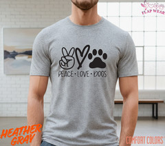 Unisex Peace Love Dogs Printed T SHIRT,T shirt women,T shirt men,T shirt vintage