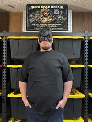 Shaka Wear Heavyweight Tall T-Shirt Big & Tall 3XLT Black Long Length Tee