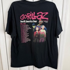 Gildan Gorillaz Motley Crue Tour T-Shirt XL Black Rock Grunge Streetwear Tee