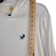 NEW Johnnie-O UPF 50 White Hooded Long Sleeve Shirt Size L