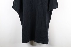 Vintage 90s Streetwear Mens 2XL Faded Blank Pocket T-Shirt Black Cotton USA