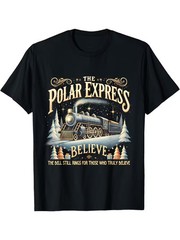 1pc Polar Express Christmas T-Shirt for Men & Women – 100% Crew Neck Short Sleev