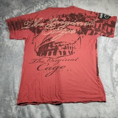 GLADIATORIA T-Shirt Men’s XL Red Graphic AOP Distressed Gladiator Collesium Rome