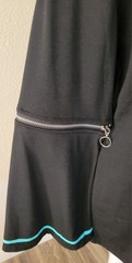 LISTEN FLAVOR Hatsune Miku 2-Way Zip Sleeve Oversized Top Black Free Size NWT