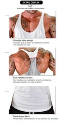Men’s Gym Tank Top Muscle Shirt Sleeveless T Shirt Workout Fitness Training Tee