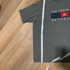 Grey Las Vegas Nevada T-shirt Size XL Embroidered