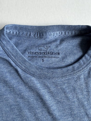 Vineyard Vines Men’s Small Blue Heathered Graphic T-Shirt Marlin Fish Short Slee