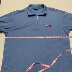 Kani Shirt Mens XL Blue Mesh Sport Jersey 1/4 Zip Logo Hip Hop 90s Retro