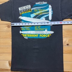 Vintage 1989 Trident SSBN Silent Service Submarine Graphic T-Shirt USA – Medium