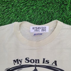 Vintage 90s HANES Funny Crew Chief Mom Shirt M/L 20×26 Beige USA