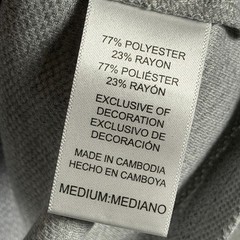 Tommy Bahama Mens Grey Textured Long Sleeve Crew Neck Shirt ZTB97769 Size Medium
