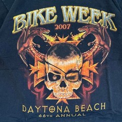 2007 Bike Week Daytona Beach black cotton t-shirt