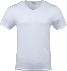 Gildan Men’s V-Neck T-Shirts, Multipack, Style G1103 White (6-pack)