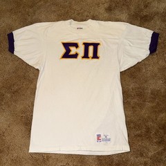 VTG Sigma Pi Fraternity Eagle USA Embroidered Shirt Sz M