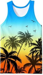 Mens Tank Tops Funny Graphic Summer Sleeveless Tank Top,comfortable, breathable