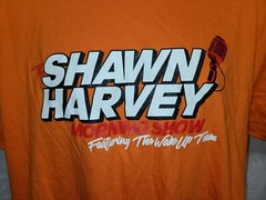 The Shawn Harvey Morning Show Featuring the Wake Up Team Adult Orange XL TShirt