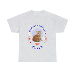 Customise Your Pet Photo Unisex T-shirt – This Human Belongs To