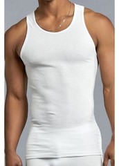 3-6 Packs Mens 100% Cotton Tank Top Wife Beater A-Shirt Undershirt Ribbed Black