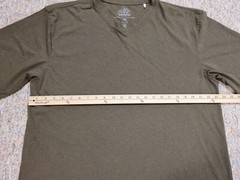 PrAna Shirt Mens 2XL Tall Green Performance Casual V Neck Short Sleeve