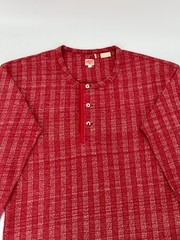 LVC Levi’s Vintage Clothing 1920s Sunset Henley Red Umber Stripe Size Small 20s