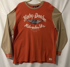 Harley Davidson Long Sleeve Ringer T-Shirt – Milwaukee 2XL