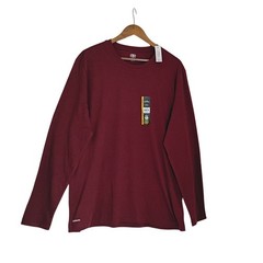 Athletic Works DriWorks Long Sleeve Shirt Men’s Large 42-44 Claret Red NWT
