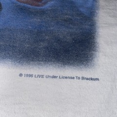 Vintage LIVE Lightning Crashes Album Song T-shirt 1995 BROKUM XL Rock Band Music
