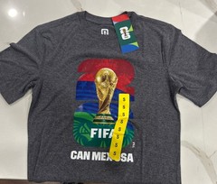 FIFA World Cup 2026 T-Shirt Gray Outerstuff Can Mex USA Soccer Graphic Men Small