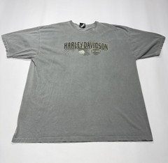 Harley Davidson Tee Shirt Mens 2XL Green Birmingham AL Sloss Furnaces Eagle Y2K