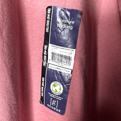 George Pink Short Sleeve Crew Neck Tee Size 3XL (54/56) Moisture Wicking