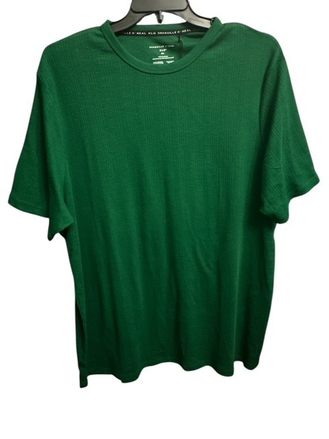 Shaquille O’Neal XLT T Shirt Rich Green Textured Knit Tee XL Tall Short Sleeves
