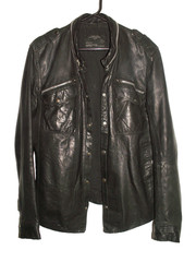 Men’s All Saints POSTNOON LEATHER SHIRT jacket overshirt XL (ref61) £159.99!!!!!