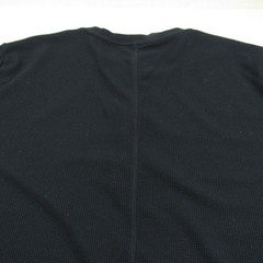 Fabletics Shirt Mens Medium Black Henley Thermal Waffle Cotton Long Sleeve A1