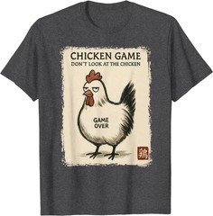 Funny Japanese Art Chicken Game Graphic Tee Men Women Teens T-Shirt