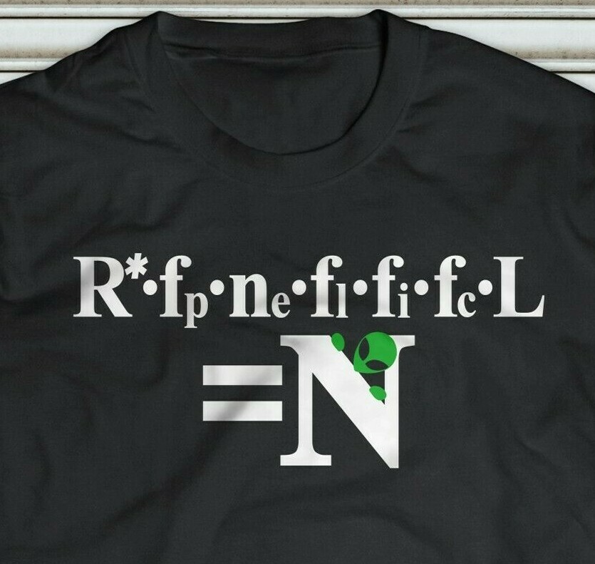 DRAKE EQUATION T-SHIRT SETI NASA FERMI PARADOX SHIRT SCIENCE ASTROPHYSICS