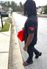 Reflective Tshirt DoorDash or Flex Delivery Driver Red Blue Black Door Dash