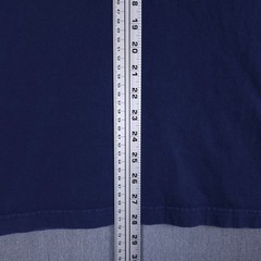 Vintage Nike Center Spell Out Long Sleeve Shirt Mens XL Blue Cut Sew Piping Y2K