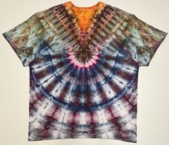 Handmade Ice Tie Dye Adult T-Shirt Size 2XL Multicolor Patriotic Gildan Tee NEW