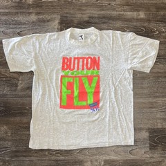 Vintage Levi’s Button Your Fly Shirt Mens Large Gray 501 90s USA Graphic Tee