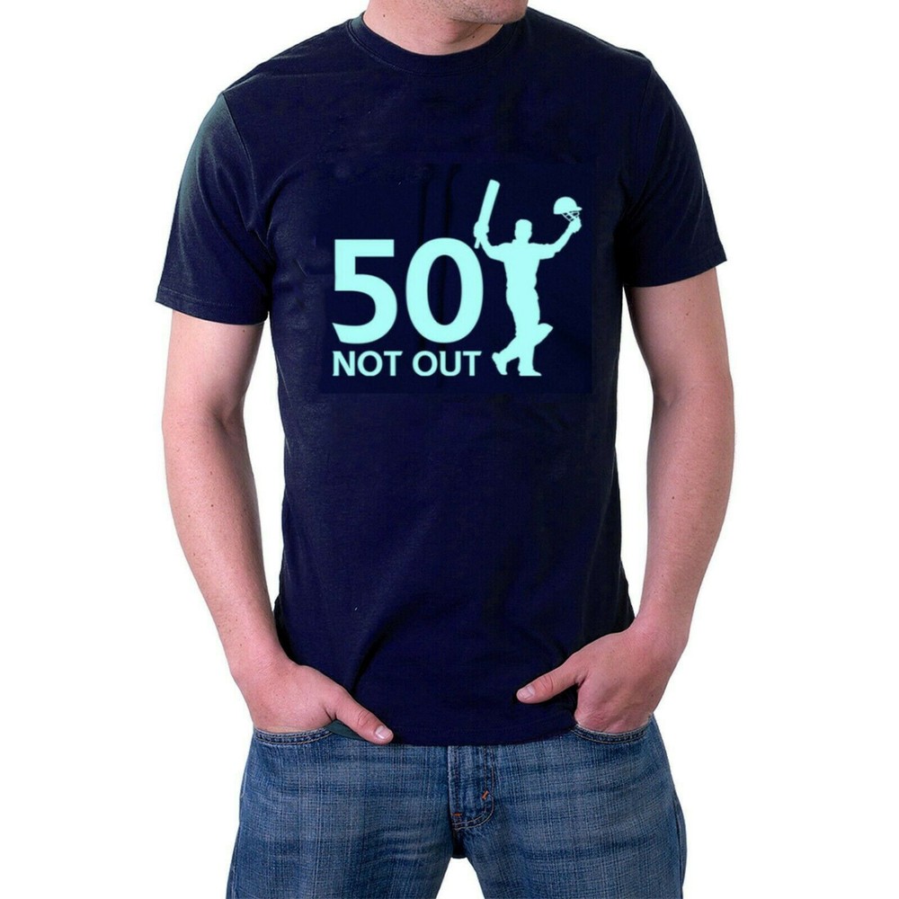 50 Not Out T-shirt. Cricket. Birthday Tee. Thank You Tee by Sillytees