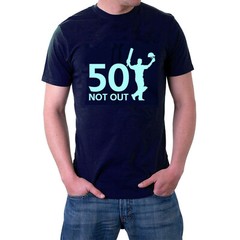 50 Not Out T-shirt. Cricket. Birthday Tee. Thank You Tee by Sillytees