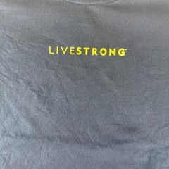 Nike Team Livestrong T-Shirt Mens Large Black Lance Armstrong Foundation Cotton