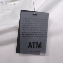 ATM Classic Jersey V-Neck T-Shirt Mens Size XL Solid White Tee AM4061-GAB