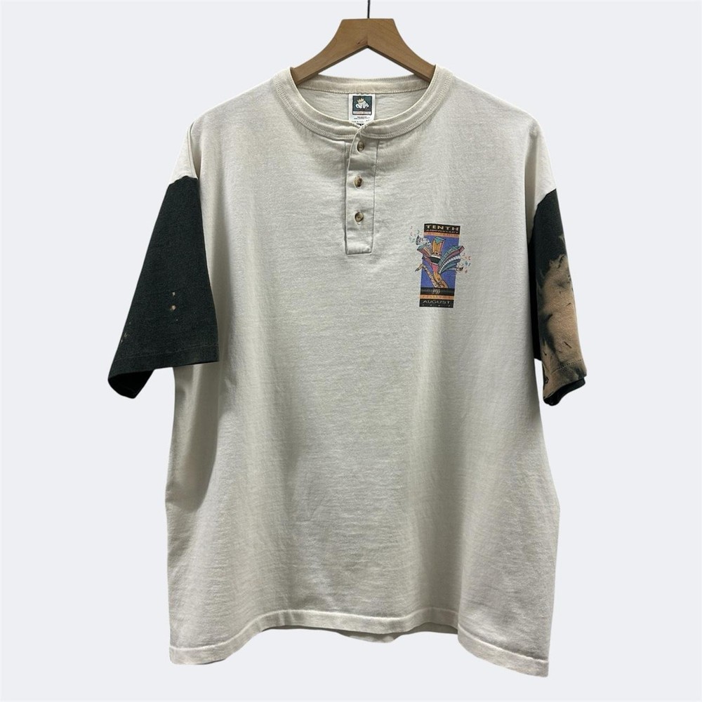 1997 Long Beach Jazz Festival Henley Tee XL USA Single Stitch Herbie Hancock