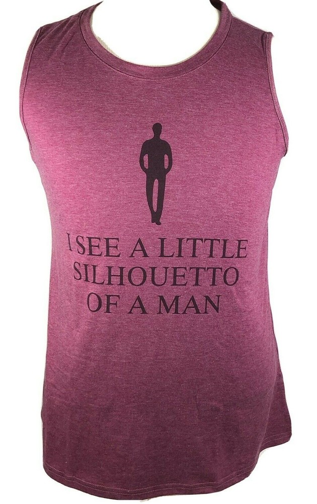 I See A Little Silhouetto Of A Man Tank Top Shirt XL Queen Bohemian Lyric Plum