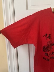 Vtg 90s I Climbed The Great Wall Of China Thin T-Shirt Red L XL XXL