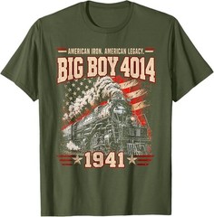 Big Boy 4014 Steam Engine Locomotive Train Vintage Railroad T-Shirt