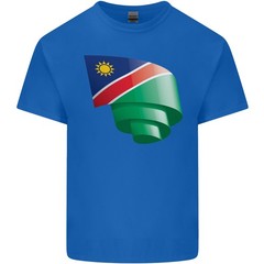 Curled Namibia Flag Namibian Day Football Mens Light Cotton T-Shirt