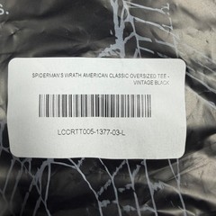 Civil Regime x Marvel Spiderman’s Wrath Oversized Tee Vintage Black Large L New