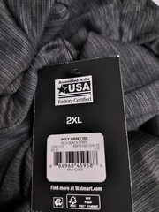 Athletic Works Driworks Quick Dry Tee Shirt Mens 2XL Short Sleeve Black NWT